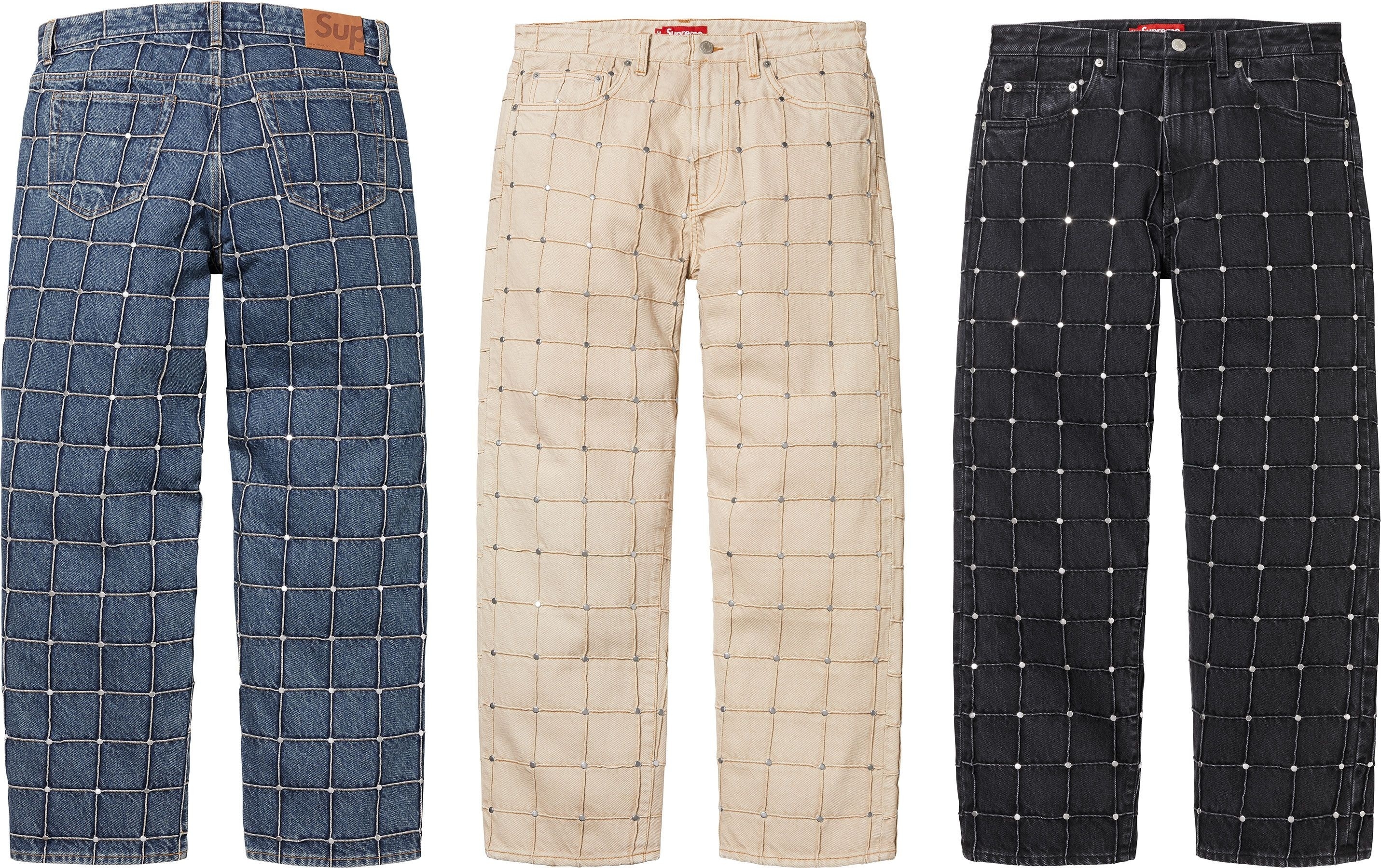 Studded Seam Loose Fit Jean